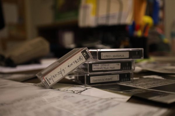 Old video cassette tapes from when Almo went to Prague to visit her friend Sylva. The tapes are part of a personal project Almo is working on where she documents Sylva’s life. This has given her the opportunity to see her life change in a country that was changing rapidly.