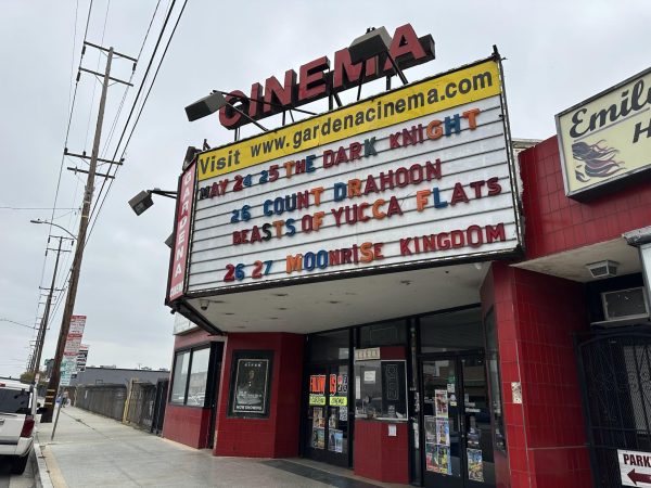 View of the Gardena Cinema theater on Tuesday, May 14. When the Smoke Clears, the second episode in the Age of Embellished Relic, an American independent crimes series which will premiere exclusively at the theater on Thursday, May 16. (Eddy Cermeno | The Union)