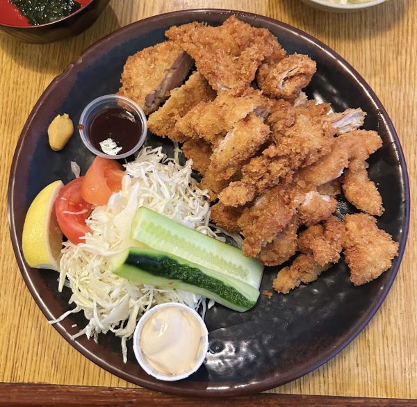 A view from the top of the chicken katsu plate at FuRaibo. Not pictured: the bowl of rice and miso soup. (Tommy Kallman | Warrior Life)