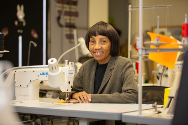 Full-time fashion professor and Fashion Department coordinator Vera Ashley started her career in fashion around seven years old, sewing clothes for her Barbie doll. Seen here in Room 225 of the Industry Technology Building on Monday, May 6, Ashley now teaches El Camino students how to make their own clothes and how to put on a fashion show. (Raphael Richardson | The Union)