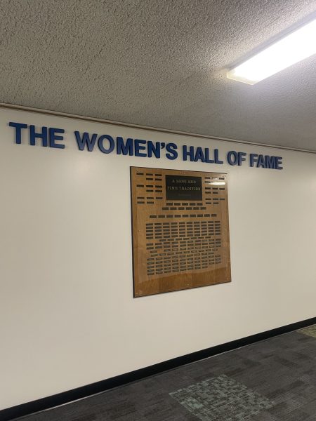 The Women's Hall of Fame can be found on the second floor of the Schauerman Library.