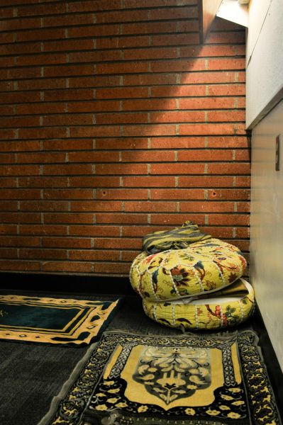 The Meditation and Interfaith Prayer Room is located in the West Reading Room of the Schauerman Library at El Camino College. Once an empty space, library staff over time decided to transform the space into a prayer and meditation room, after several Muslim students inquired about a place to pray. (Argentina Talley l The Union)