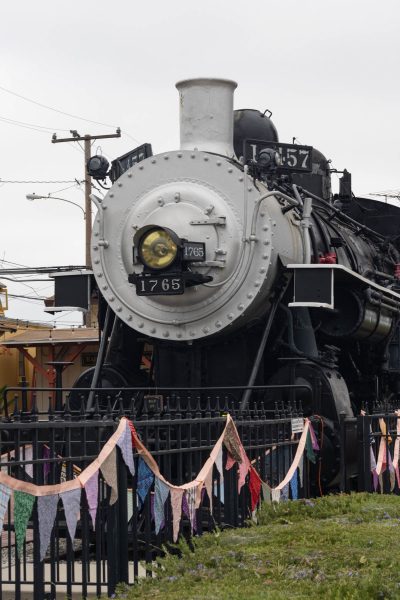 South Pacific Steam Locomotive #1765 besides the Lomita Railroad Museum on Sept. 21 2024. The locomotive was built in 1902, decommissioned in 1958, and was purchased by the city of Lomita for the museum in 1967. (Katie Gronenthal | The Union)