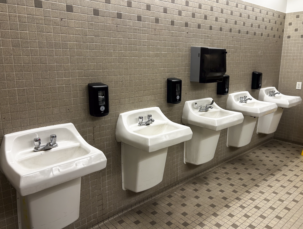 Located on the first floor of the Humanities Building, the men's restrooms have been lacking mirrors. (Greg Fontanilla | The Union)