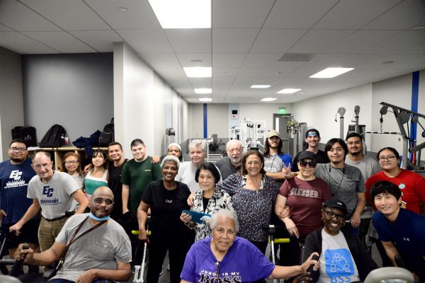 Members of the Adapted Fitness Class pose for a group photo on Oct. 15.