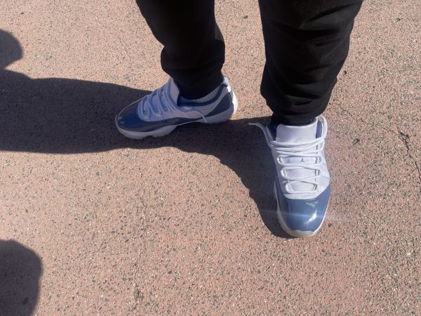 Amir Ford, age 19, firetech major wears the Air Jordan 11 Diffused Blues.