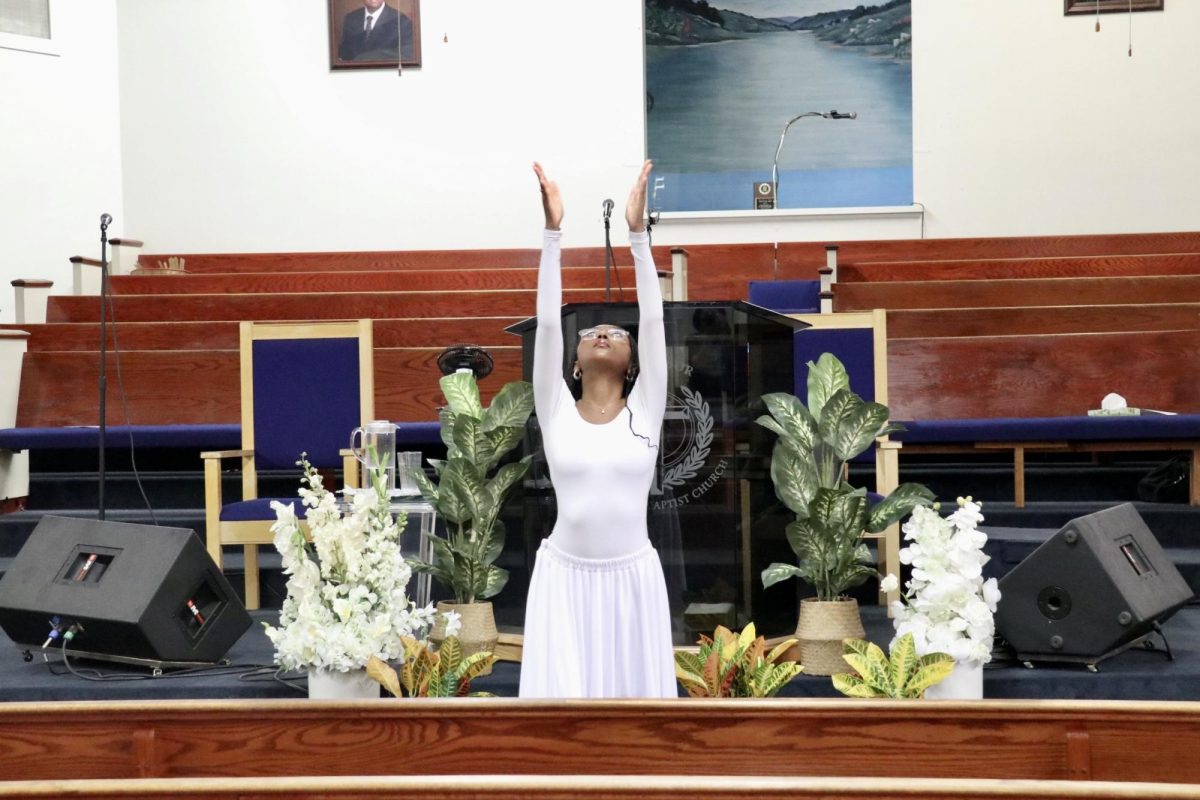 Psychology major Jennifer Chambers has been attending Mt. Tabor Missionary Baptist Church in Los Angeles since 2007, where she performs praise dancing. She thinks of the church as a second family. (Sydney Sakamoto | Warrior Life)