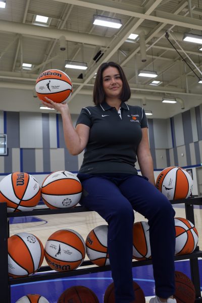 To the Warriors basketball team, assistant women&squot;s basketball coach Carla Shaw is seen as a mother figure and role model. “She’s a very caring coach, she always makes sure we&squot;re OK and checks on us," psychology major Siobhan Baltazar, 20, said. (Angela Osorio | Warrior Life)