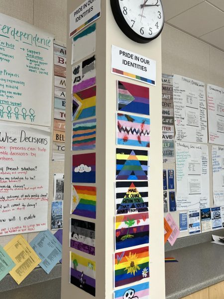 Students in El Camino College's LGBT-101 course designed and personalized flags expressing their identities on Nov. 26.