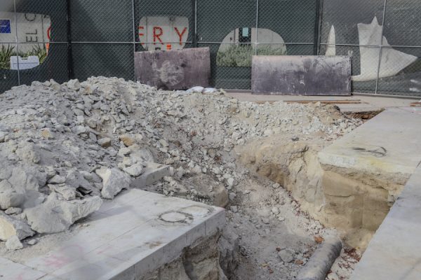 Construction continues near the Schauerman Library on Oct. 2. (Donovan Harris | The Union)