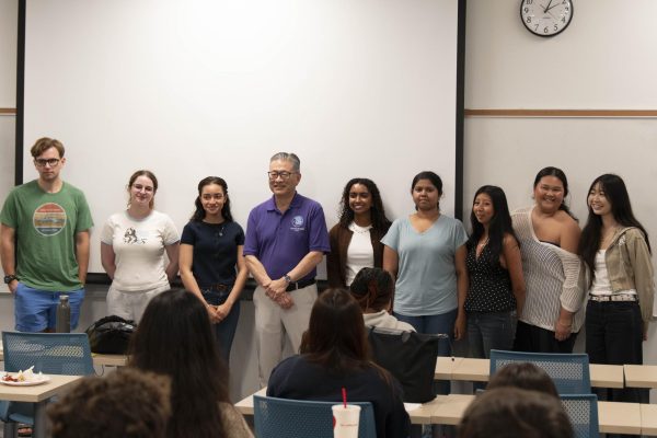 Torrance City Councilman Jon Kaji tells ECC students he wants to have Torrance be more self-sufficient in the Behavioral and Social Science Building on Tuesday, Oct. 21. Kaji said right now Torrance relies on Southern California Edison for power, and the City of Torrance should be responsible for its own power. In addition, the city can use the money they're using to pay Southern California Edison elsewhere. (Ryan Hirabayashi | The Union)