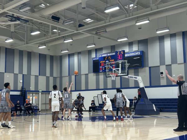 Warrior's guard  Landon Starnes takes a free throw during the first half of the Warriors' home matchup against Barstow on Thursday, Dec. 11 2025. (Giselle Jimenez | The Union)
