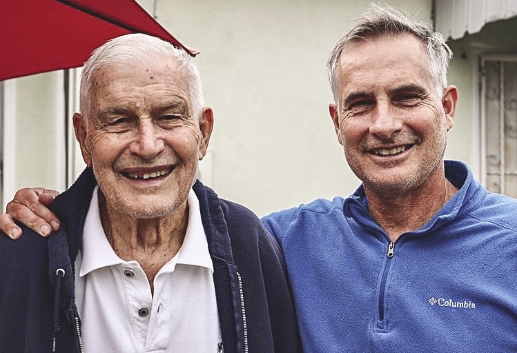 George Stanich, 93, sits with his son, John, at home on Monday, Nov. 1, 2022. Photo by former staff member Greg Fontanilla| The Union 

