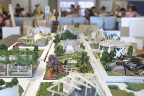 Different third space models for how Architecture students would like ECC to look are made each spring semester while taking the Architecture Studio one course, taught by Marc Yeber and other part-time faculty. (Madison Moody | The Union)